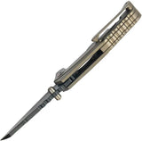 Kubey Steeltle Framelock Bronze Ti KB390D - Bohler M390 Blade With Bronze Stonewash Titanium Handle, Compact EDC Knife by Kubey