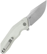 Kubey Basilisk Button Lock Knife - Ivory G10 Handle, 14C28N Sandvik Stainless Blade, Pocket Clip by Kubey