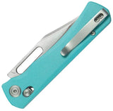 Kubey TBO Crossbar Lock Blue KU396B - Satin 3.13 Inch Clip Point Blade With Tiffany Blue G10 Handle by Kubey