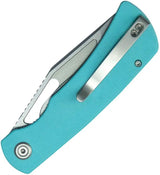 Kubey Gurkha Linerlock Tiff Blue KU397B - Tiffany Blue G10 Handle And 14C28N Sandvik Stainless Kukri Blade by Kubey