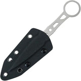 Kubey Kunai KU401 Fixed Blade - 3.25 Inch 14C28N Stainless Blade Skeletonized Handle Finger Ring Kydex Sheath by Kubey