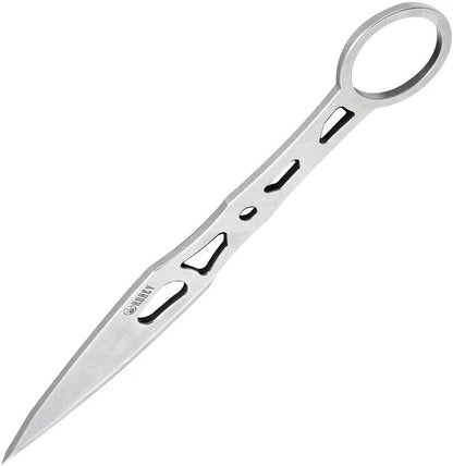 Kubey Kunai KU401 Fixed Blade - 3.25 Inch 14C28N Stainless Blade Skeletonized Handle Finger Ring Kydex Sheath by Kubey