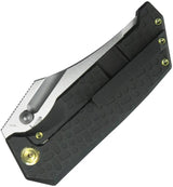 Kubey Hamster Framelock BW Ti KU402D - Satin Clip Point Blade With BlackWash Titanium Handle by Kubey