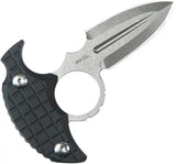 Kubey Cavy Push Dagger KU403A - Double Edge 14C28N Sandvik Blade With Black G10 Handle And Kydex Sheath by Kubey