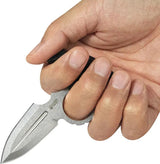 Kubey Cavy Push Dagger KU403A - Double Edge 14C28N Sandvik Blade With Black G10 Handle And Kydex Sheath by Kubey