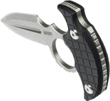 Kubey Cavy Push Dagger KU403A - Double Edge 14C28N Sandvik Blade With Black G10 Handle And Kydex Sheath by Kubey