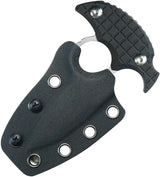 Kubey Cavy Push Dagger KU403A - Double Edge 14C28N Sandvik Blade With Black G10 Handle And Kydex Sheath by Kubey