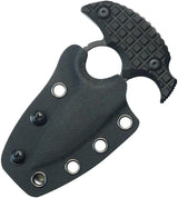 Kubey Cavy Push Dagger - Black Stonewash 14C28N Sandvik Stainless Spear Point With G10 Handle And Kydex Sheath by Kubey