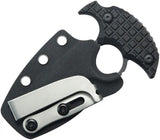 Kubey Cavy Push Dagger - Black Stonewash 14C28N Sandvik Stainless Spear Point With G10 Handle And Kydex Sheath by Kubey