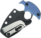 Kubey Cavy Push Dagger - Blue G10 Handle With Finger Ring Full Tang 14C28N Sandvik Steel Kydex Sheath by Kubey