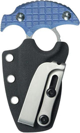 Kubey Cavy Push Dagger - Blue G10 Handle With 14C28N Sandvik Stainless Double Edge Blade Finger Ring by Kubey