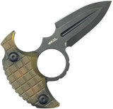 Kubey Cavy Push Dagger Ultem BSW KU403E - 2.25in 14C28N Sandvik Spear Point Double Edge Blade, Full Tang by Kubey