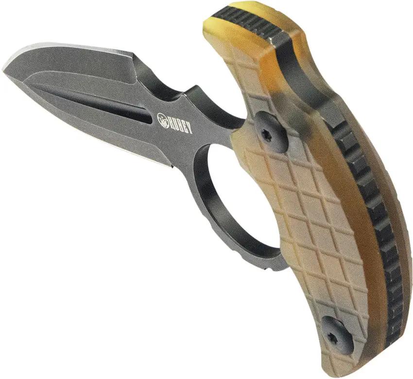 Kubey Cavy Push Dagger Ultem BSW KU403E - 2.25in 14C28N Sandvik Spear Point Double Edge Blade, Full Tang by Kubey