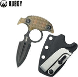 Kubey Cavy Push Dagger Ultem BSW KU403E - 2.25in 14C28N Sandvik Spear Point Double Edge Blade, Full Tang by Kubey