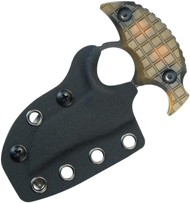 Kubey Stheno Push Dagger Ultem - 14C28N Sandvik Blade Full Tang With Finger Ring by Kubey