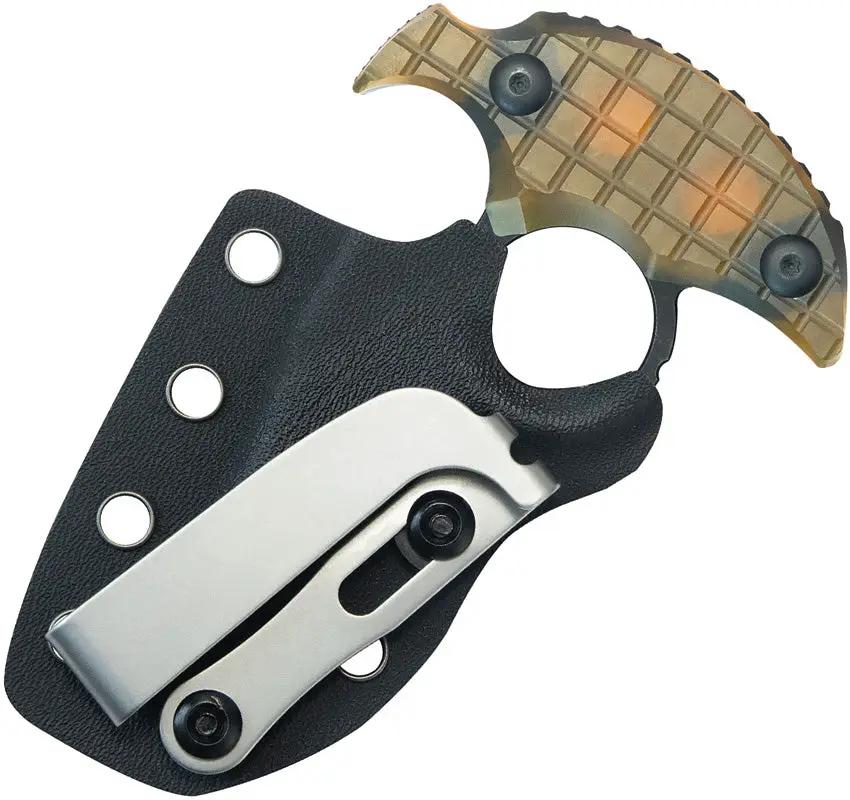 Kubey Stheno Push Dagger Ultem - 14C28N Sandvik Blade Full Tang With Finger Ring by Kubey