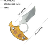 Kubey Stheno Push Dagger Ultem KU404F - Full Tang With Finger Ring And Black Kydex Sheath by Kubey