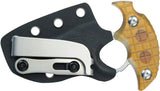 Kubey Stheno Push Dagger Ultem KU404F - Full Tang With Finger Ring And Black Kydex Sheath by Kubey