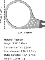 Kubey Pry Tool Gray KU410A - Titanium Construction With Finger Ring For Durable Precision Prying by Kubey