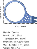 Kubey Pry Tool Blue Ti KU410B - Titanium Construction With Finger Ring For Easy Leverage by Kubey