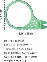 Kubey Pry Tool Green Ti KU410C - Titanium Construction With Finger Ring For EDC Everyday Carry by Kubey