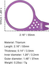 Kubey Pry Tool Purple Ti KU410E - Titanium Construction With Finger Ring Boxed Pry Tool by Kubey