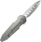 Kubey Urban Dagger Framelock Ti KB416A - Titanium Framelock Dagger With Bohler M390 Blade Satin False Edge by Kubey