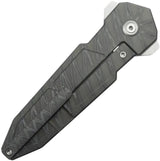Kubey Urban Dagger Framelock Flame KB416B Featuring M390 Blade Flame Anodized Titanium Handle Extended Tang Pocket Clip by Kubey