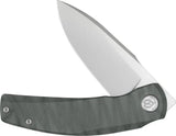 Kubey Tarus Framelock Flame KB418B - Flame Anodized Titanium Handle With Bohler M390 Drop Point Blade by Kubey