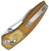 Kubey Caiman Crossbar Lock Ultem KU421E San Mai M2 Stainless Clip Point Blade Satin Finish by Kubey