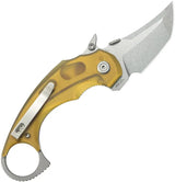Kubey Jaw Karambit Linerlock Ultem KU439C - Compact 4.88in Closed Knife With 2.5in 14C28N Sandvik Tanto Blade by Kubey