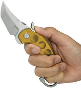 Kubey Jaw Karambit Linerlock Ultem KU439C - Compact 4.88in Closed Knife With 2.5in 14C28N Sandvik Tanto Blade by Kubey