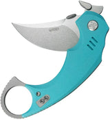 Kubey Jaw Pikal Karambit Linerlock KU440B - 2.5 Inch 14C28N Stainless Karambit Blade With Tiffany Blue G10 Handle by Kubey