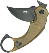 Kubey Jaw Pikal Karambit Linerlock KU440E - 14C28N Sandvik Stainless Blade, Ultem Handle, Thumb Disk by Kubey
