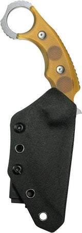 Kubey Velociraptor Fixed Blade Ultem KU448B - Ultem Handle Full Tang Karambit Blade 8in Overall Finger Ring Kydex Sheath by Kubey