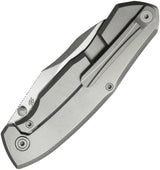 Kubey Mantra Framelock Gray Titanium KB459A - Bohler M390 Bead-Blast Wharncliffe Blade, 4.25in Closed by Kubey