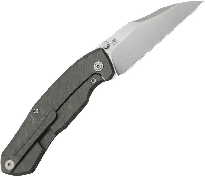 Kubey Mantra Framelock Flame Ti KB459B - Flame Anodized Titanium Handle Wharncliffe Blade by Kubey
