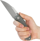 Kubey Mantra Framelock Flame Ti KB459B - Flame Anodized Titanium Handle Wharncliffe Blade by Kubey
