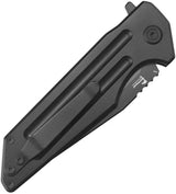 Kubey Relentless Button Lock DLC KB462C - Black M390 Tanto Blade With DLC Coating And Titanium Handle by Kubey