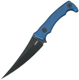 Kubey Sicarii Fixed Blade Knife KU477D - Blue Micarta Handle With Blackwash 14C28N Skinner Blade Full Tang by Kubey