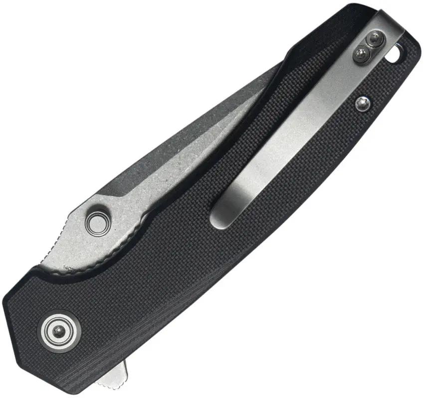Kubey Calyce Linerlock - Black G10 Handle With Stonewashed 3.5Inch 14C28N Sandvik Stainless Blade by Kubey