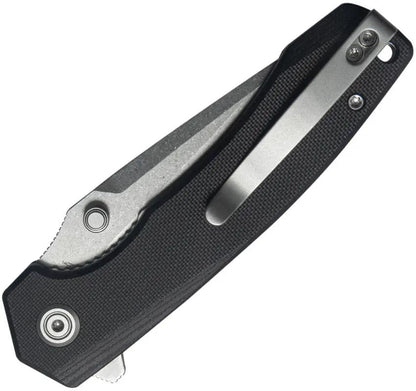 Kubey Calyce Linerlock - Black G10 Handle With Stonewashed 3.5Inch 14C28N Sandvik Stainless Blade by Kubey