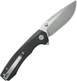 Kubey Calyce Linerlock - Black G10 Handle With Stonewashed 3.5Inch 14C28N Sandvik Stainless Blade by Kubey