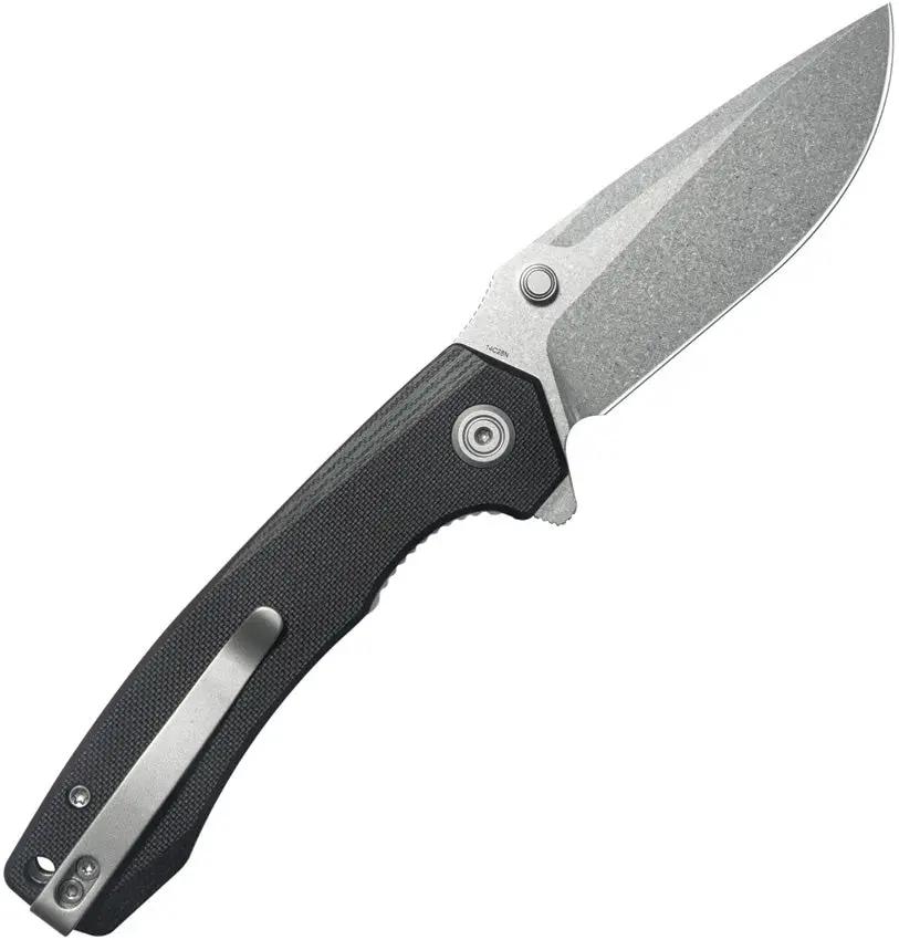 Kubey Calyce Linerlock - Black G10 Handle With Stonewashed 3.5Inch 14C28N Sandvik Stainless Blade by Kubey