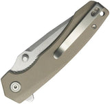 Kubey Calyce Linerlock Tan KU901P - 14C28N Sandvik Stainless Steel Blade Tan G10 Handle by Kubey