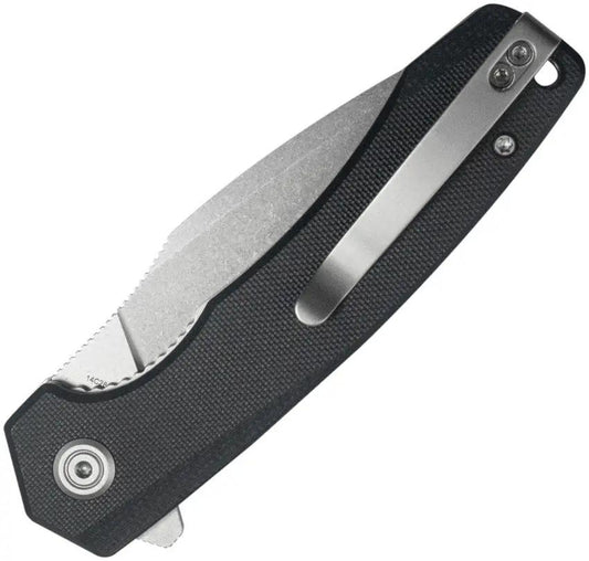 Kubey Calyce Linerlock - Extended Tang For Durability, Black G10 Handle, 14C28N Sandvik Stainless Blade, 4.5in Closed by Kubey