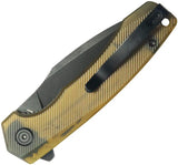 Kubey Calyce Linerlock Ultem KU901Z - Amber Ultem Handle for Durable Grip 14C28N Sandvik Stainless Blade by Kubey
