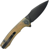 Kubey Calyce Linerlock Ultem KU901Z - Amber Ultem Handle for Durable Grip 14C28N Sandvik Stainless Blade by Kubey