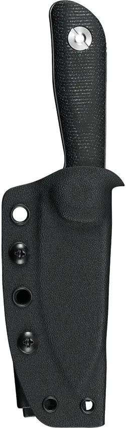 Kunwu Knives Stiffy P Fixed Blade Knife With Satin 3in Blade Full Tang Black Micarta Handle VANADIS8 Steel Outdoorsmen by Kunwu Knives