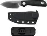 Kunwu Knives Stiffy P Fixed Blade Knife With Satin 3in Blade Full Tang Black Micarta Handle VANADIS8 Steel Outdoorsmen by Kunwu Knives